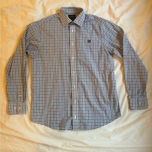 Ralph Lauren Kids Blue and White Checkered Button Down Shirt